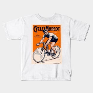 Cycles Marcot - Vintage French  Advertising Poster Design Kids T-Shirt